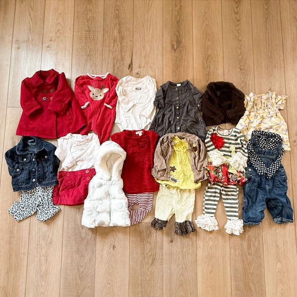 GAP Other - BABY GIRL PRETTY FALL WINTER HOLIDAY CHRISTMAS CLOTHING BUNDLE SIZE 6-12MONTHS